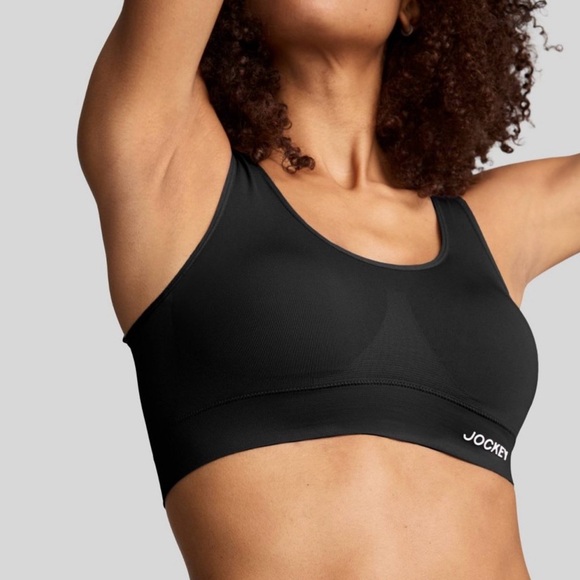NWT Women's Jockey Generation Seamfree Stretch Black Sports Bra Size Small - Picture 3 of 10